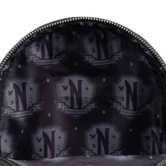 Loungefly Wednesday Nevermore Mini-Backpack - Entertainment Earth Exclusive - Picture 3 of 12